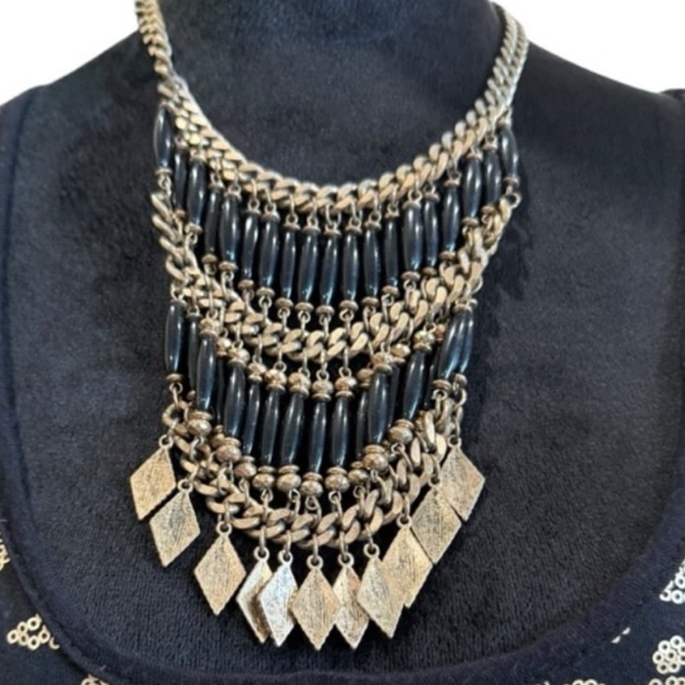 Akasha Egyptian Gothic Vampire Goth Glam Layered Necklace Pendant - Picture 3 of 5